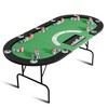 Poker Game Table - 1 Iron Leg, 9 Hole Ring Design, Durable Build, Smooth Playing Surface, Perfect for Poker Games - 2 of 4