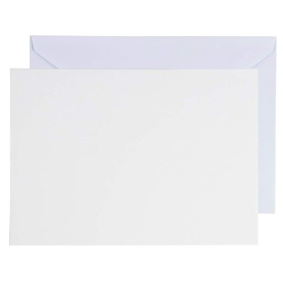 Sustainable Greetings 48-Pack Blank Greeting Cards - Plain Cardstock Folded, Standard Straight Corners, Envelopes Included