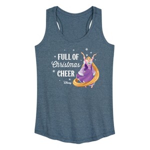 Women's - Disney - Full Of Christmas Cheer Rapunzel Graphic Racerback Tank - 1 of 4
