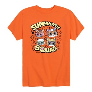 Boys' - Super Kitties - Doodle Short Sleeve Graphic T-Shirt - 1 of 4