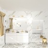 Apmir Rectangular Aluminum Alloy Framed and Tempered Glass Wall Bathroom Vanity Mirror in Matte Black/ Gold/ Silver/ Brown - 3 of 4