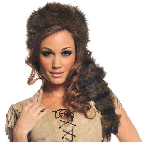 Underwraps Frontier Faux Fur Raccoon Tail Costume Accessory Hat - image 1 of 1