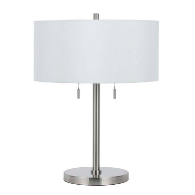 23.5" Metal Calais Table Lamp Brushed Steel - Cal Lighting
