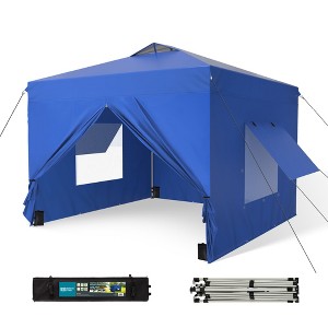 Captiva Designs 10’x10’ Pop-Up Canopy Tent with Sidewalls – Easy Setup, Waterproof, and Ventilated for Outdoor Events and Parties - 1 of 4