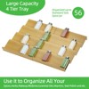 KTMBDW Spice Drawer Organzier,4 Tiers Bamboo Spice Rack Tray Insert for Cabinet Drawer Countertop, Kitchen Seasoning Storage Drawer Organization - 3 of 4