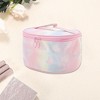 Unique Bargains Oval Glitters Ombre Makeup Bag Pink Yellow 1 Pc - 3 of 3