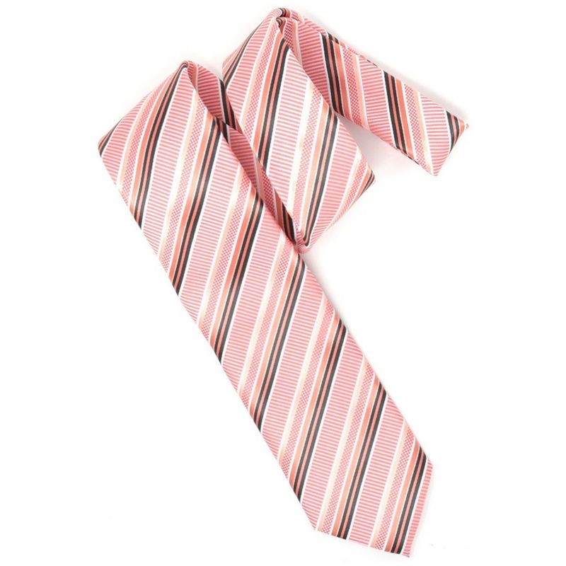 Men's Diagonal Stripe Micro Fiber Poly Woven Regular Neck Tie, 3 of 5