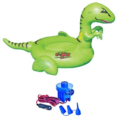 Swimline 90624 Pool Kids Giant Dinosaur Inflatable Float Toy w/ 12 Volt Air Pump