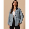 INSPIRE CHIC Women's Notched Lapel Long Sleeve One Button Double Breast Flap Pocket Blazer - 2 of 4
