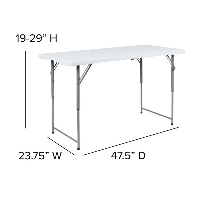 Adjustable Granite White Bi-Fold Portable Craft Table