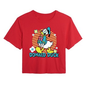 Women's - Disney - Donald Duck Cropped Graphic T-Shirt - 1 of 4