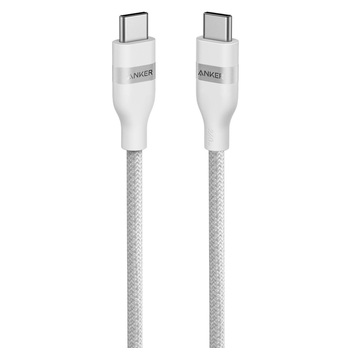 Anker 3' 100% PCR-Braided Ultra Soft USB-C to USB-C Cable - White - thumbnail 2