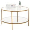 VINGLI Double Coffee Table Round Glass 78*78*49Cm - 3 of 4