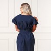 Hope & Henry Women's Bell Sleeve Linen Keyhole Dress - 3 of 4