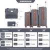 Kumasinova Luggage Sets 5 Pcs,Lightweight PP Hardshell Suitcases with TSA Lock Carry On Suitcase Luggage,Airline-Approved,20"24"28" - 3 of 4