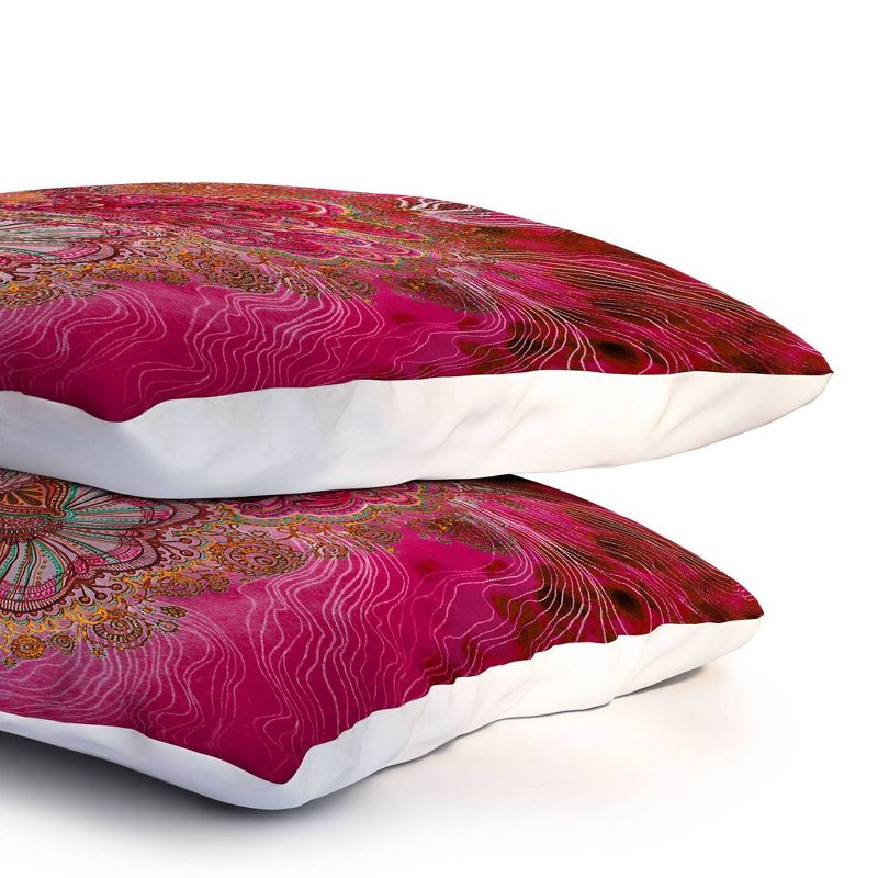 Stephanie Corfee Flourish Berry Lightweight Pillowcase Standard Pink - Deny Designs, 4 of 5