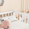 TIRAMISUBEST Double Twin Size Floor Bed with Fence and Guardrails, without door, Pine Wood Daybed, Two Shared Beds, Toddler Bed Montessori Bed - 4 of 4