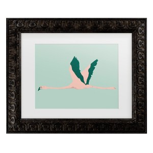 Trademark Fine Art - Annie Warren  Sherbet Flamingos I Matted Framed Art - 1 of 4