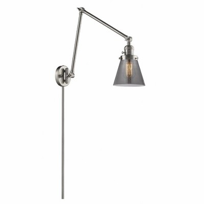 Cone - 1 Light Swing Arm Wall Sconce In Industrial Style-30 Inches Tall and 8 Inches Wide