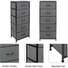 Sorbus Narrow 5 Drawers Nightstand with Steel Frame, Wood Top, Easy Pull Fabric Bins for Home, Bedroom, Office & Dorm - 3 of 4
