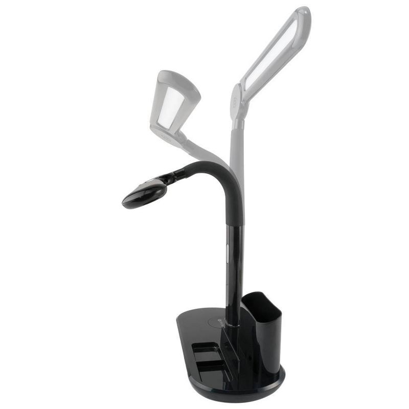 Pivoting Bankers Table Lamp with USB (Includes LED Light Bulb) Black - OttLite, 4 of 6