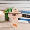 Pavilion Gift Company - Love - 8" Self-Standing Cross Plaque - Wall Sign Panels - 2 of 4