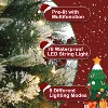 3 Ft Pre-Lit Artificial Christmas Trees w/Potted Base, Snow Flocked Small Xmas Tree w/78 Warm Lights 8 Modes, w/Battery Operated Timer Function - 2 of 4