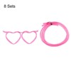 Unique Bargains Reusable Plastic Creative Eyeglasses Straws for Fun Parties 8 Pcs - 3 of 4