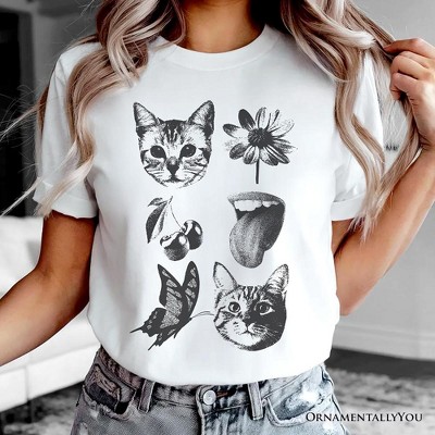 Dangerous Elements Grunge Tattoo Style T-Shirt, Photocopy Stipple Collage Art Tee | OrnamentallyYou