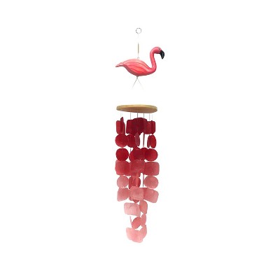 Beachcombers Flamingo Pink Ombre Capiz Windchime