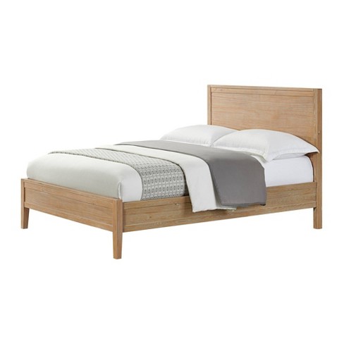 Light deals wood bed