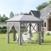 11' x 13' Pop Up Gazebo Canopy Tent with Zippered Mesh Sidewalls and Carrying Bag, Event Tent Shelter for Patio Garden Backyard - 2 of 4
