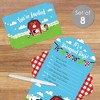 Big Dot of Happiness Farm Animals - Fill-In Cards - Barnyard Baby Shower or Birthday Party Fold and Send Invitations - Set of 8 - 2 of 4