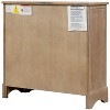 NicBex Rustic Decorative Storage Cabinet, Sideboard Buffet Cabinet with Storage 2 Drawers 4 Classic Rattan Basket for Kitchen, Living Room - 4 of 4