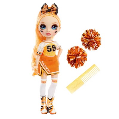 Rainbow High Cheer Poppy Rowan - Orange Fashion Doll with Cheerleader Outfit and Doll Accessories