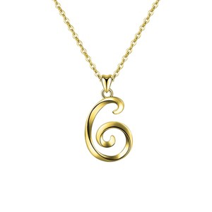 Elegant personalized touch: Stylish 14K Gold plated initial necklace. Adds sophistication and meaning to your look. - 1 of 2