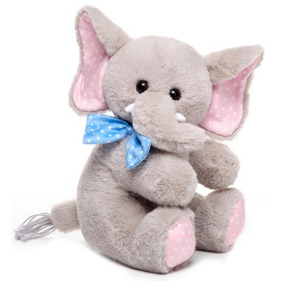 Bearington Dotty Daisy The Stuffed Elephant, 10 Inch Elephant Stuffed Animal, Easter Stuffed Animal