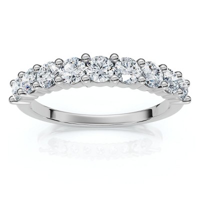 Pompeii3 1Ct TW Diamond Common Prong Stackable Wedding Ring 14k Gold/Platinum Lab Created