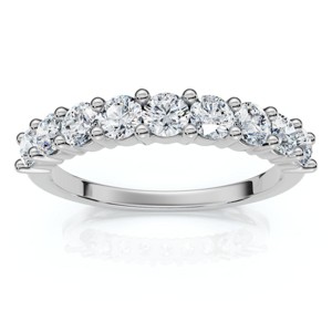 Pompeii3 1Ct TW Diamond Common Prong Stackable Wedding Ring 14k Gold/Platinum Lab Created - 1 of 4