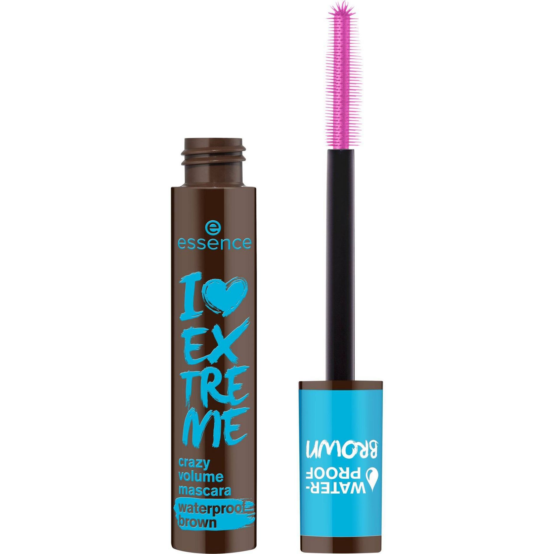 essence I Love Extreme Crazy Volume Mascara Waterproof - 01 Cozy Brown - 0.4 fl oz