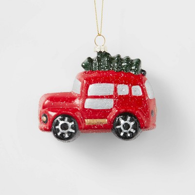 Glitter Jeep with Tree Christmas Ornament - Wondershop™