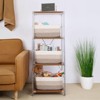 Aoibox Large Storage Baskets for Shelves Woven Rope Organizer Bins for Closet Clothes Blankets Toys 17x13x7.5 2 Pack - 4 of 4