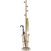 Kings Brand Furniture Freestanding Metal Hall Tree Coat Rack Stand with Umbrella Holder for Entryway Hanging Clothes, Hats, Bags (Gold) - 3 of 4