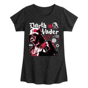 Girls' - Star Wars - Darth Vader Zine Toddler And Youth Girls Fitted Short Sleeve Tee Fitted Short Sleeve Graphic T-Shirt - 1 of 3