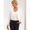Allegra K Women's Long Sleeve Open Front Notched Lapel Business Cropped Blazers - 3 of 4