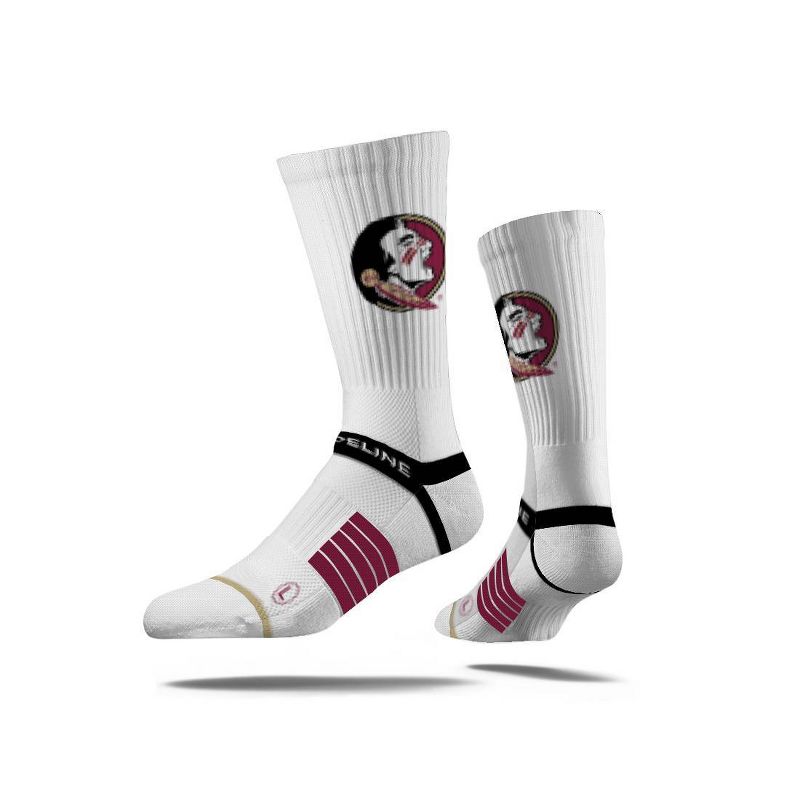 NCAA Florida State Seminoles Premium Knit Crew Socks - White, 1 of 5