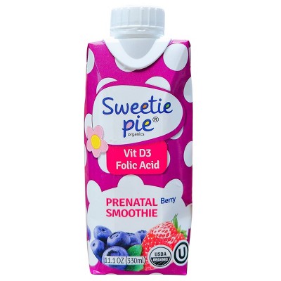 Sweetie Pie Organics Prenatal Smoothie - Berry - 11.01 fl oz/4pk