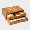 Textured Two Drawer Jewelry Organizer - A New Day™ Brown: MDF Storage Box, 18+ Years, 11"x7"x4" - 2 of 2