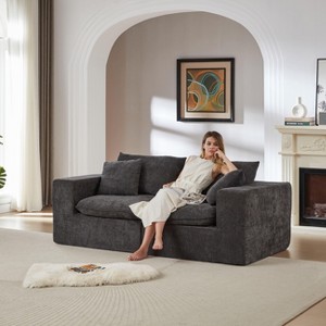 MYINDA 78.7'' Modern Chenille Cloud Sofa, 2-Seater Couch for Living Room, Apartments, Offices - 1 of 4
