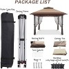 12 Ft. W x 12 Ft. D Metal Patio Gazebo, Metal Frame Canopy with Double Roof, Outdoor Canopy Tent with Portable Carrying Bag, Party Tent for Garden - 2 of 4